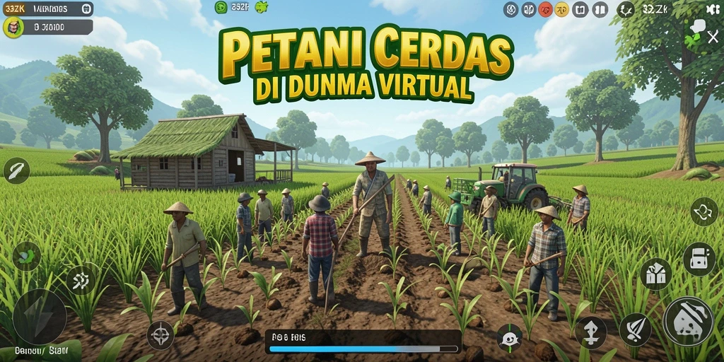 Screenshot gameplay 33ZK menampilkan kegiatan bertani yang seru.
