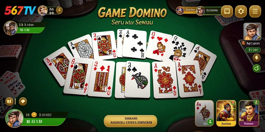 Screenshot gameplay seru dari aplikasi 567TV Domino.