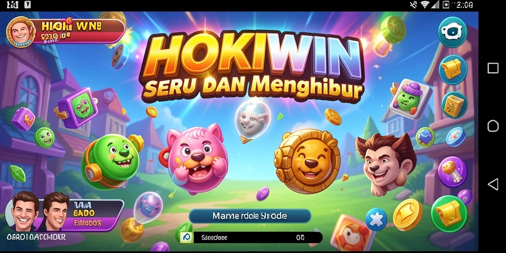 Tampilan gameplay HOKIWIN yang penuh warna dan menantang.
