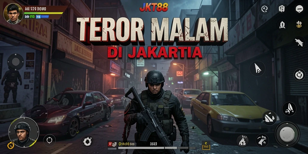Gameplay Horror yang mencekam di JKT88 dengan suasana Jakarta yang menakutkan.