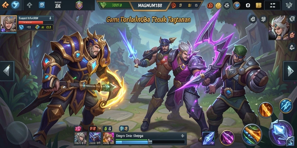 Tampilan gameplay seru dari MAGNUM188 dalam pertarungan MOBA.