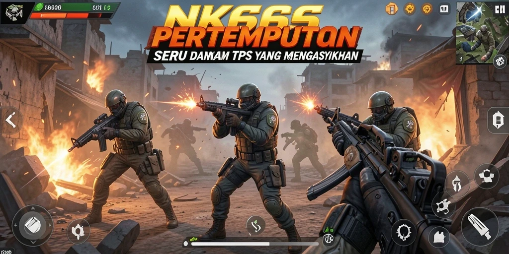 Screenshot gameplay NK666 menampilkan aksi pertempuran yang seru.