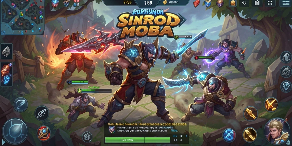 Tampilan seru gameplay RP6789 dalam pertarungan MOBA.